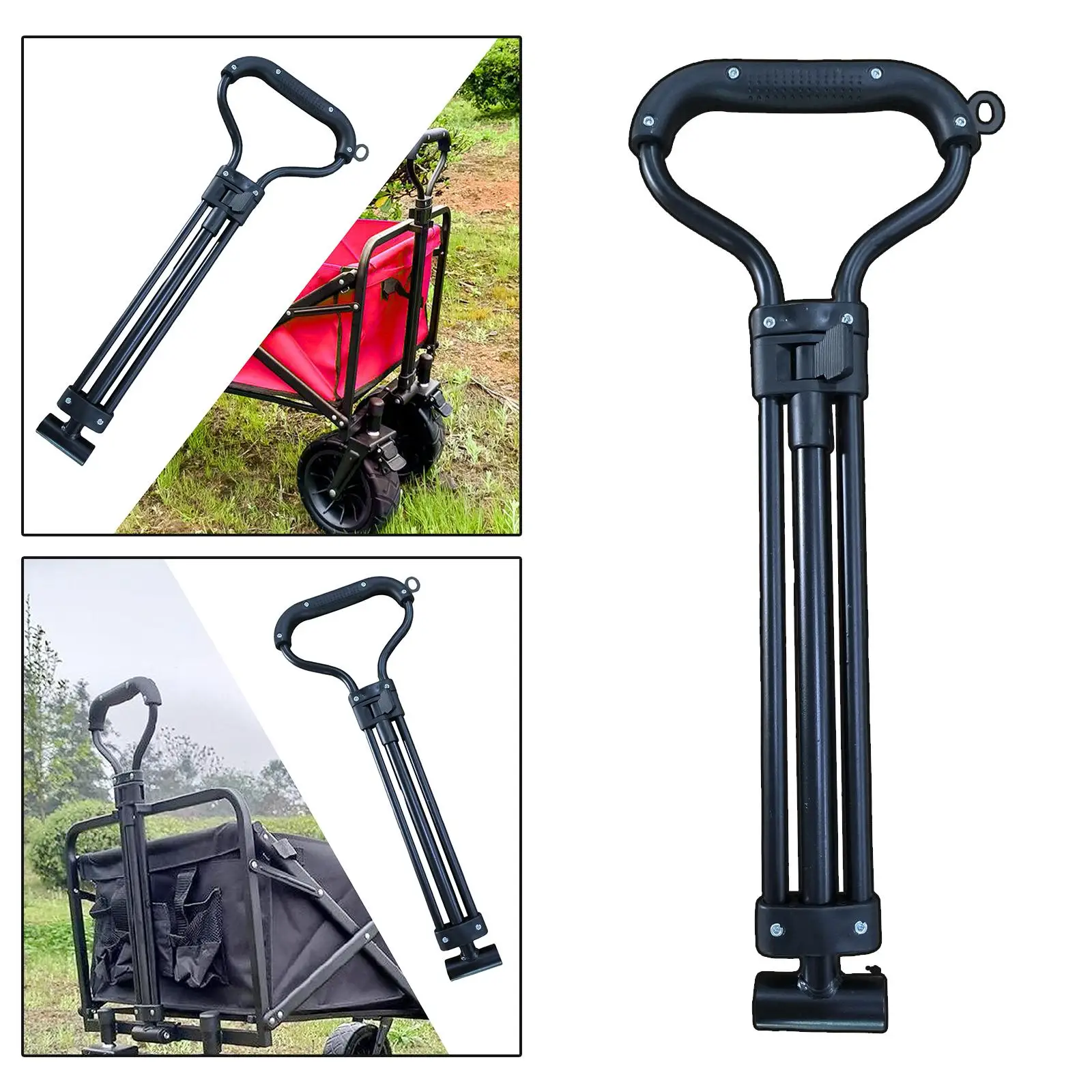 Pull Handle Accessories Parts Replacement for Utility Folding Wagon Cart Attachment Garden Outdoor Shopping Cart