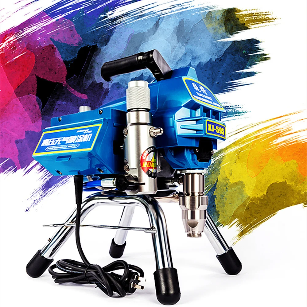 4000W spruzzatrice Airless elettrica ad alta potenza 595 695 700 macchina per verniciatura a spruzzo per uso domestico con vernice a emulsione 4L 5L 6L