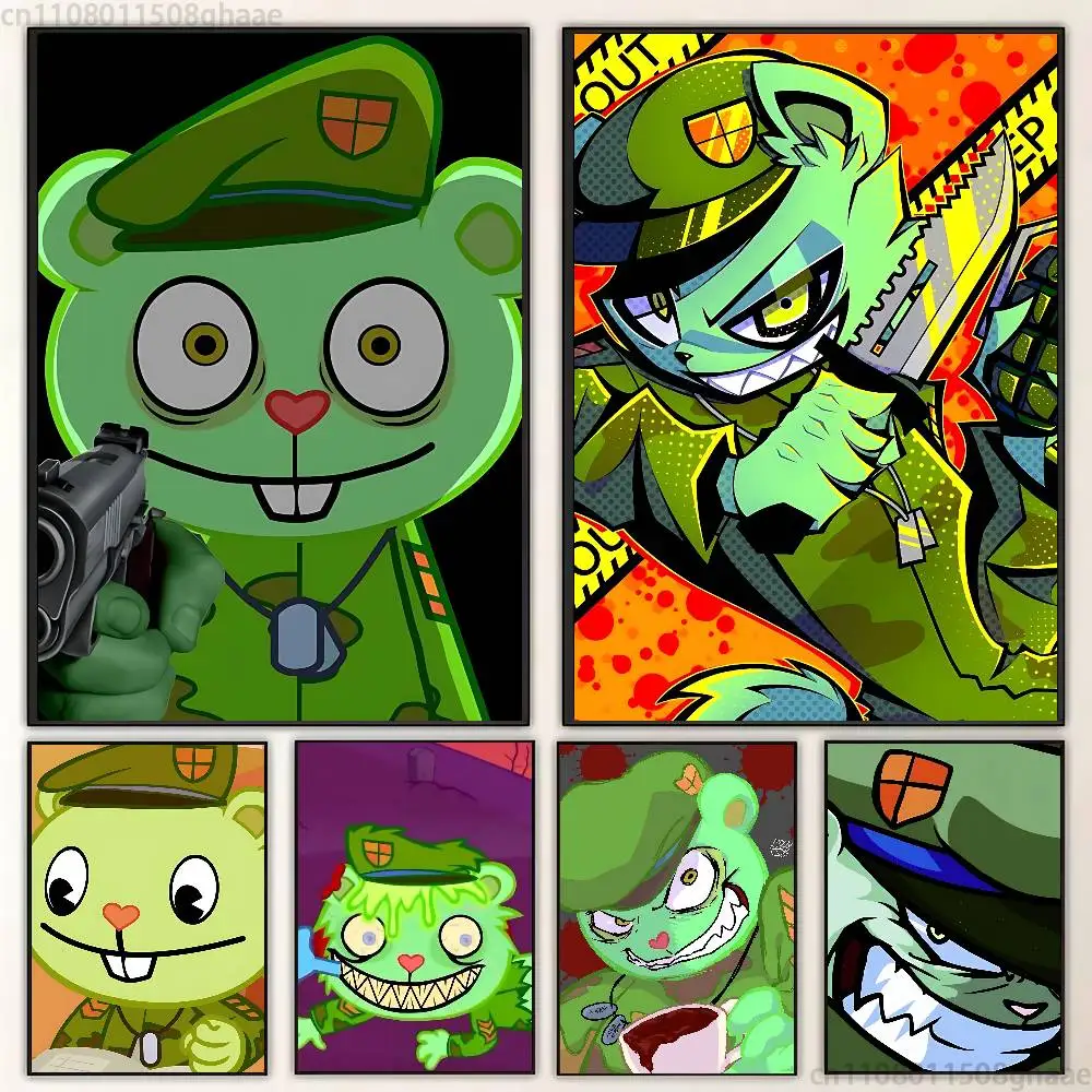 

Happy Tree Friends Poster Fancy Poster Wall Sticker for Living Room Bar Vintage Decorative Painting