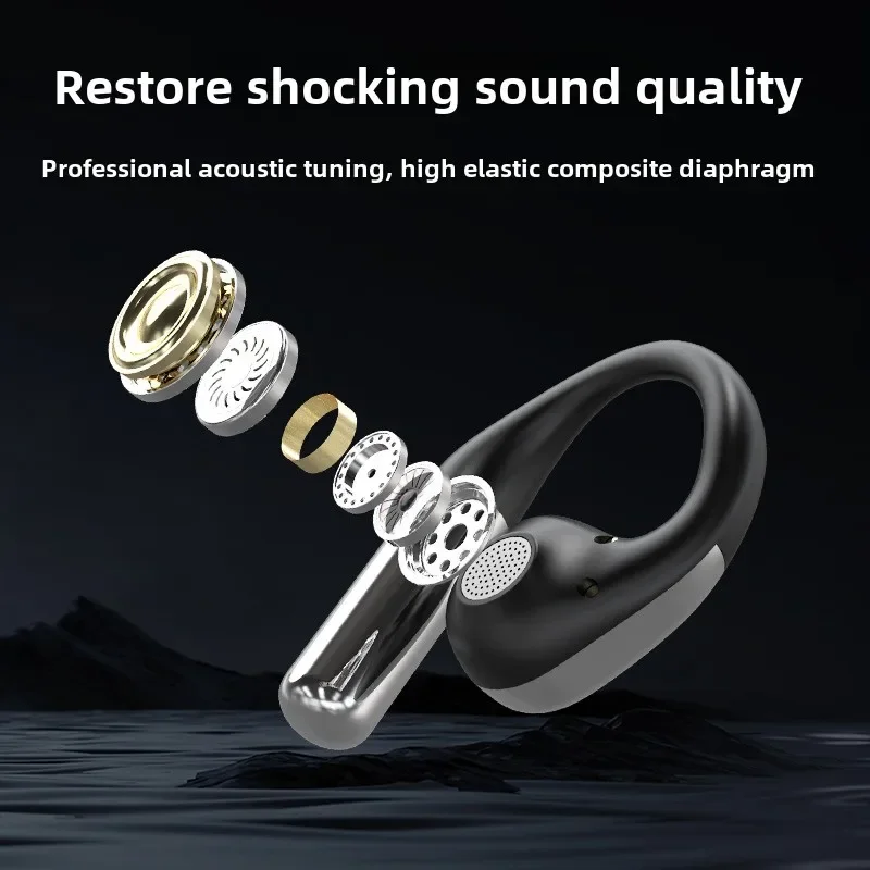 Fones de ouvido sem fio bluetooth 5.4 q31 tradução ia com controle de botão redução de ruído ganchos à prova d'água ipx5