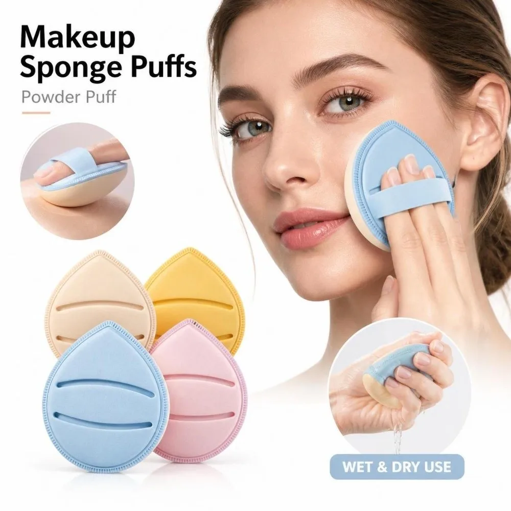 Extra Large Powder Puff Cosmetic Tool Soft Water Drop Makeup Puff Durable Wet Dry Dual Use Cosmetic Puffs For Foundation