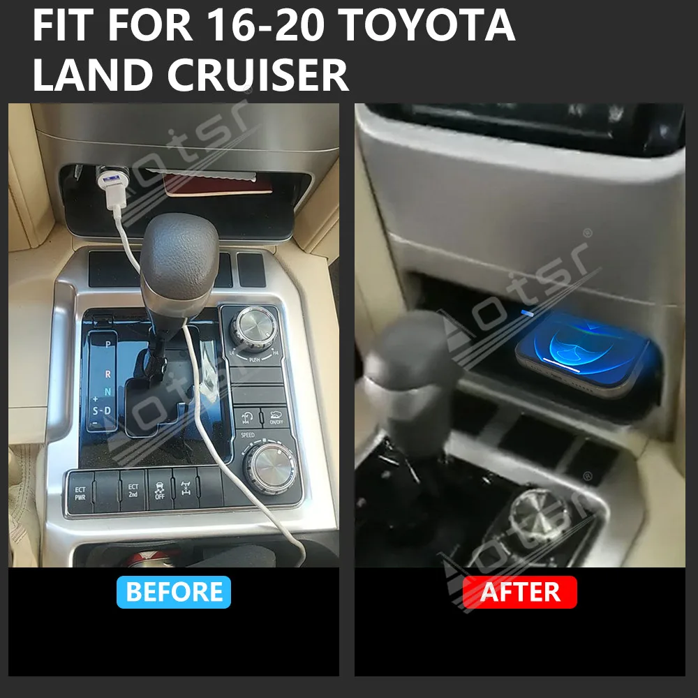 For Toyota Land Cruiser 2016-2020 Intelligent Wireless Car Charger Mobile Phone USB Charging Pad Accessories For iPhone Samsung