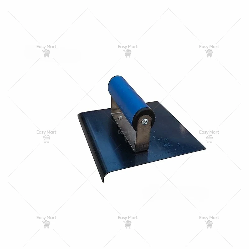 Concrete Edger Blue Steel Curved Ends Arc Corner Trowel with Rubber Handle