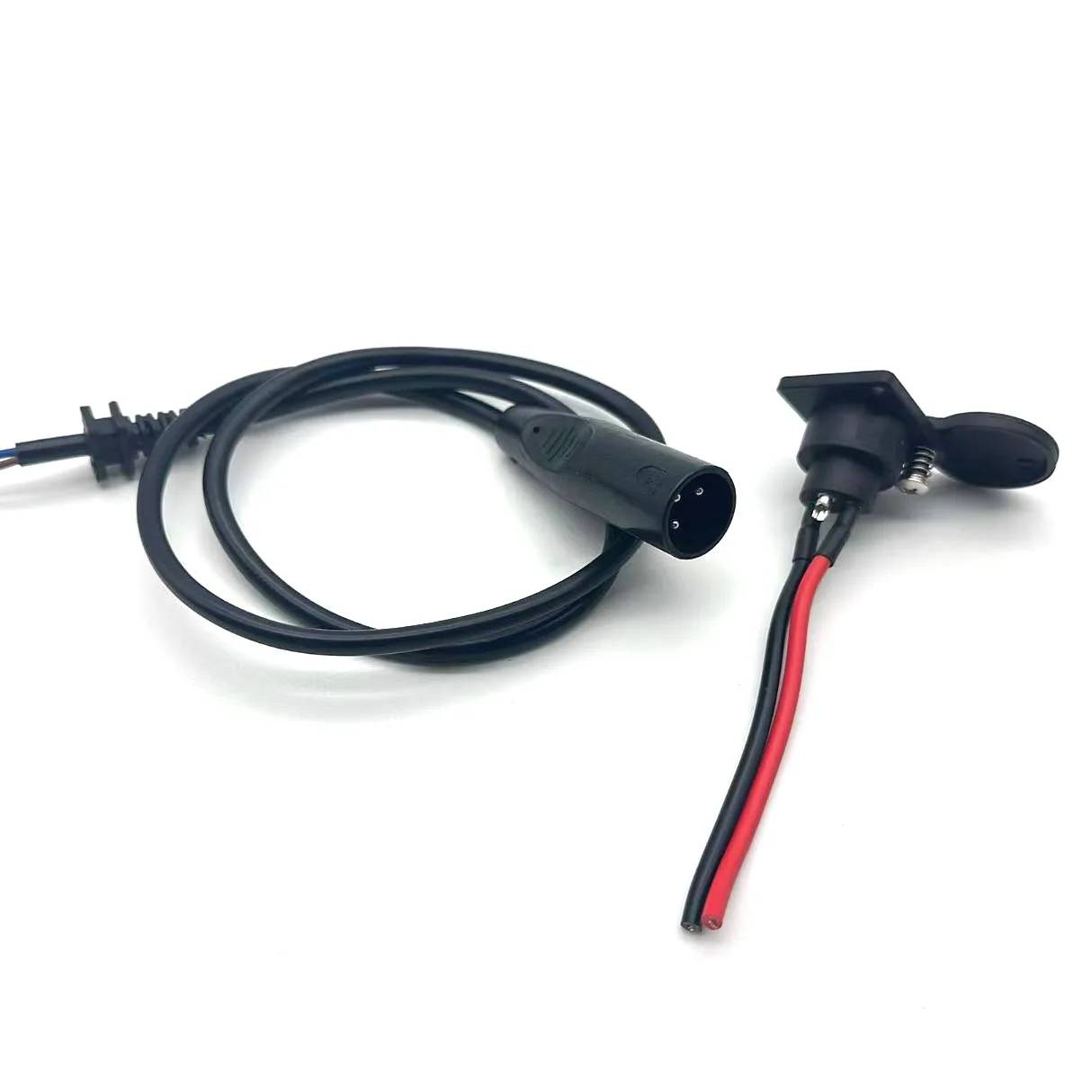 Battery Charger Port 3Pin XLR Inline Plug Adapter Connector Jack Socket For E-Wheelchair Electric Scooters Parts Cycling E-Bike