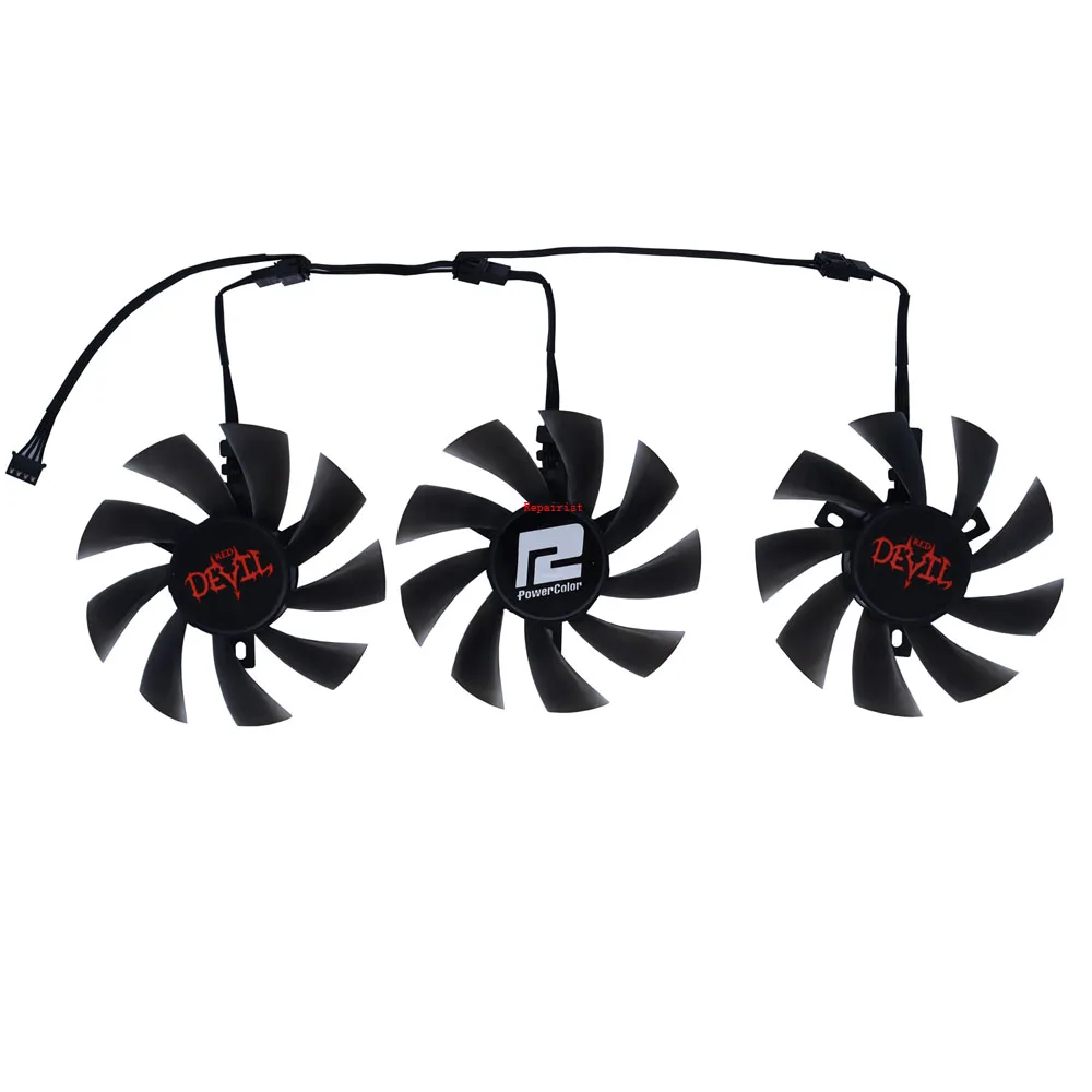 3Pcs/Set,DIY Cooler,T129215BU,Graphics GPU VGA Video Cards Cooling Fan,For Powercolor RX 5700 XT 5700XT Red Devil 8GB