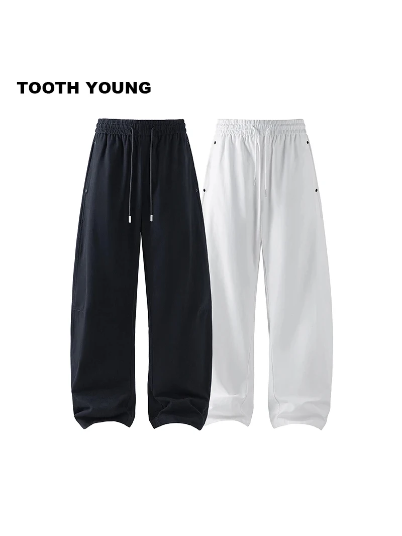 

Loose Cotton Casual Wide Leg Pants Men Women Couples Sle Spring 2025 Trendy Comfortable Straight Cut Trousers American Retro