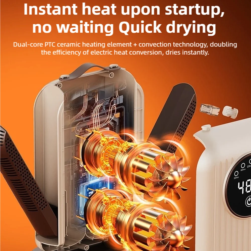 TINSOL New Electric Shoe Dryer Deodorization Sterilization Heater Smart Dehumidifier Heater Multifunctional Sock Dryer