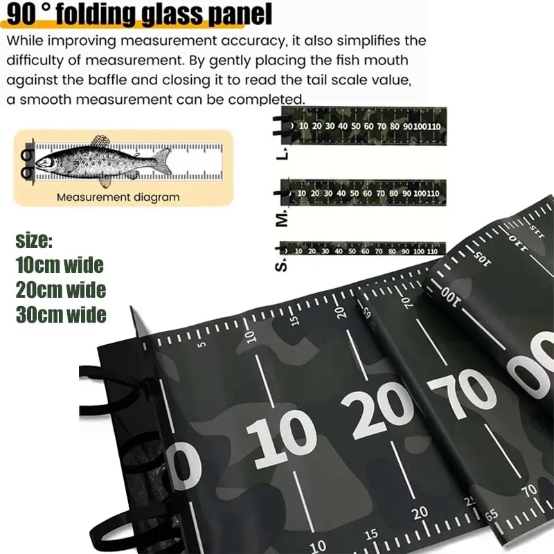 2026 PVC Fishing Ruler 10/20/30cm Waterproof Durable Of Measuring Tape for Tackle Box, Boat, Kayak Fishing Gear Use 1pcs