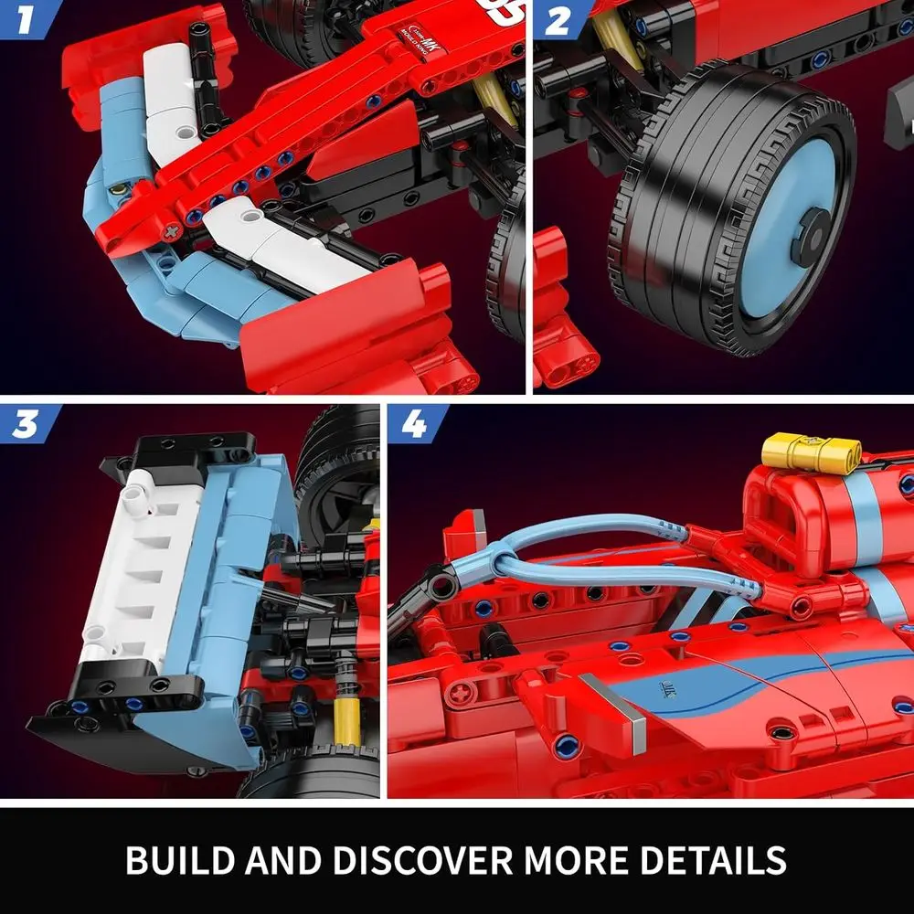 Kit di costruzione di auto super sportive: modello di auto da corsa MOC da 1401 pezzi per adolescenti e adulti 14+