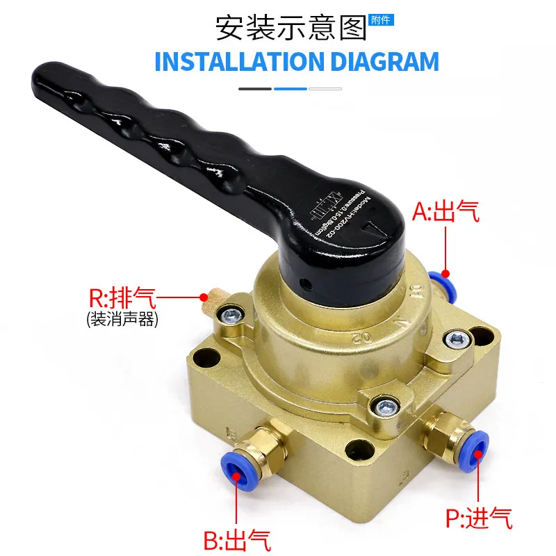 Pneumatic Switch, Hand-operated Valve, Hand-operated Valve, Cylinder Directional Valve Controller, Three Position Four-way Valve