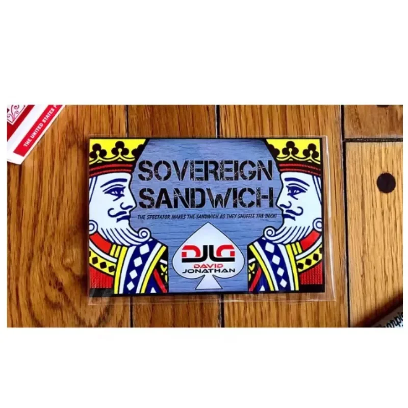 Sovereign Sandwich by David Jonathan (Gimmicks and Online Instruction) Card Magic Tricks Illusions Close up Magia Magician Fun