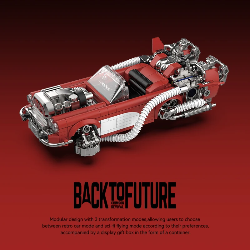 

POWERBLOCK Crimson Revival Car Model Building Blocks Kit with Container Sports Car Assembly Toys Ornaments Kid Birthday Gift
