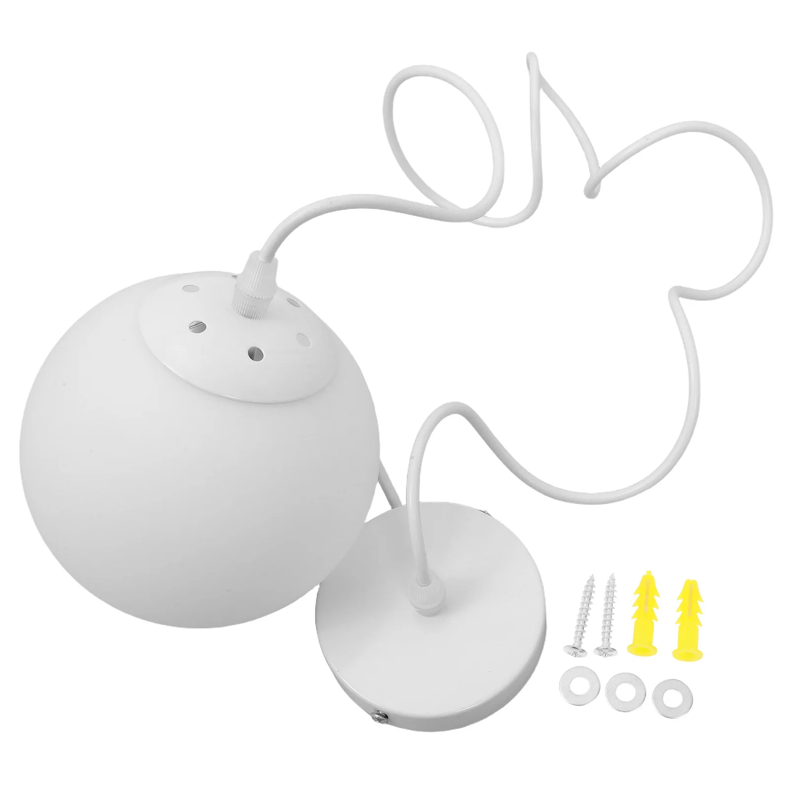 

White Glass Globe Pendant Light Hanging Fixture Matte Finish Glass Ball Dining Room Kitchen Porch Foyer Restaurant Lighting