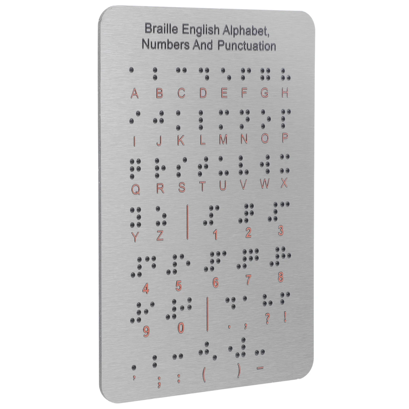 

Metal Braille Board Metal Braille Letter Board Blind People Teaching Aid Blind People Supply