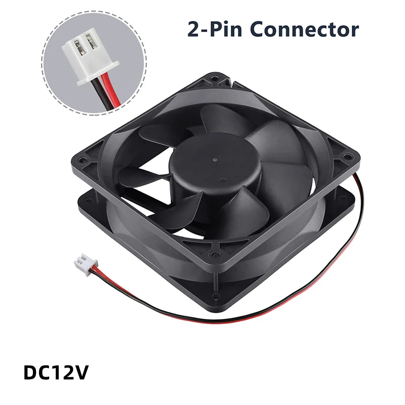 

12038 12 см 4,72-дюймовый вентилятор постоянного тока 12 В/24 В 0,5 А 2-контактный двойной шарикоподшипник корпус серверный блок питания охлаждающий вентилятор