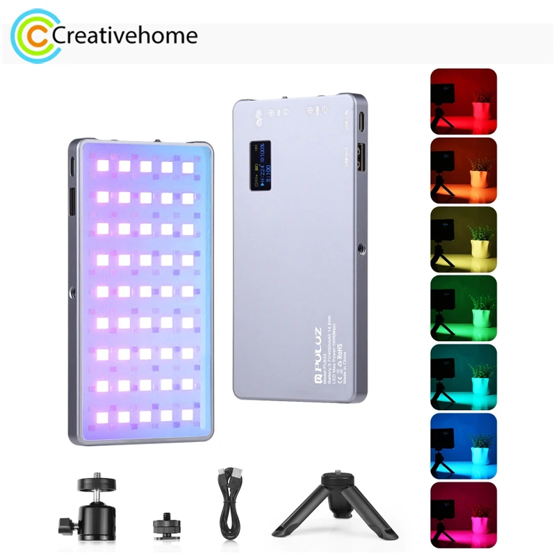 

PULUZ LED Full Color RGB Beauty Fill Light Pocket Vlogging Photography Light Small Body with 4000mAh Battery