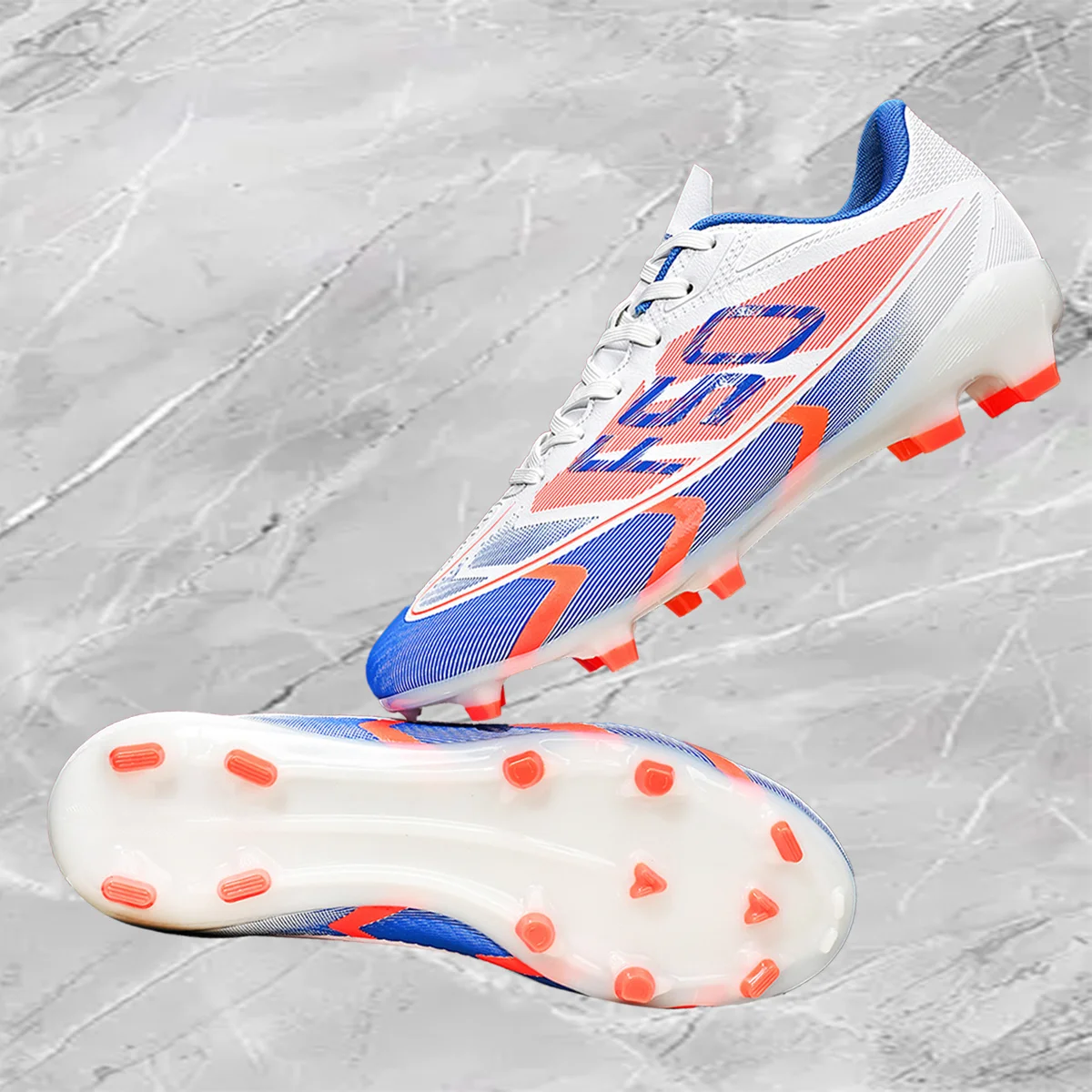 Adult AG FG Football Shoes, Quick-dry Breathable Upper, High Traction Studs, Great for Competitive Matches & Team Training