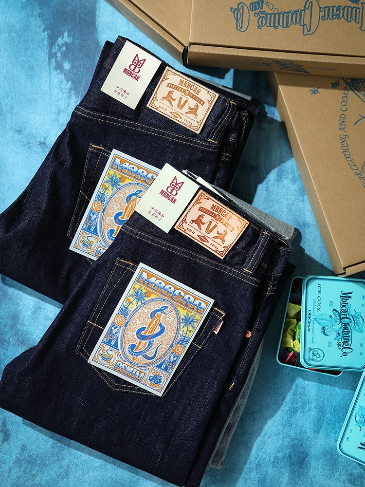 

Джинсы Cool Series Blue Waed 6OZ из денима с микроэластичностью, зауженный крой, узкая ширина, молодежная повседневная одежда, летняя одежда