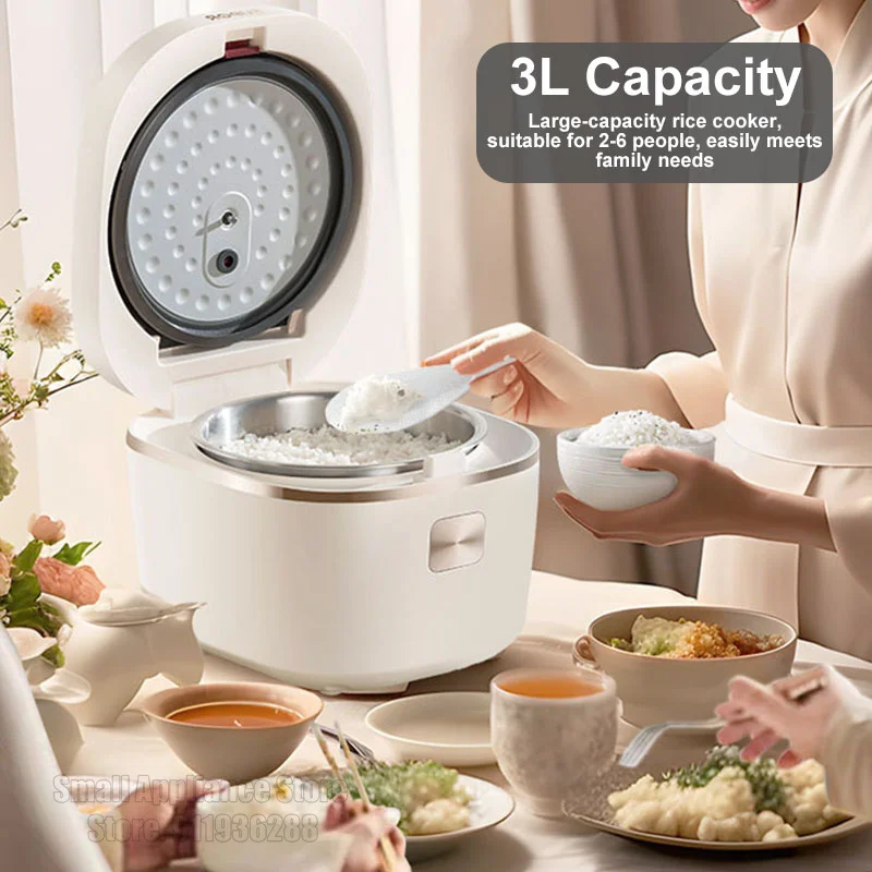 SUPOR SF30FC971 Rice Cooker 3L Capacity Stainless Steel Liner Home Smart Steam Rice Cooking Pot Dormitory Office Reservation Pot