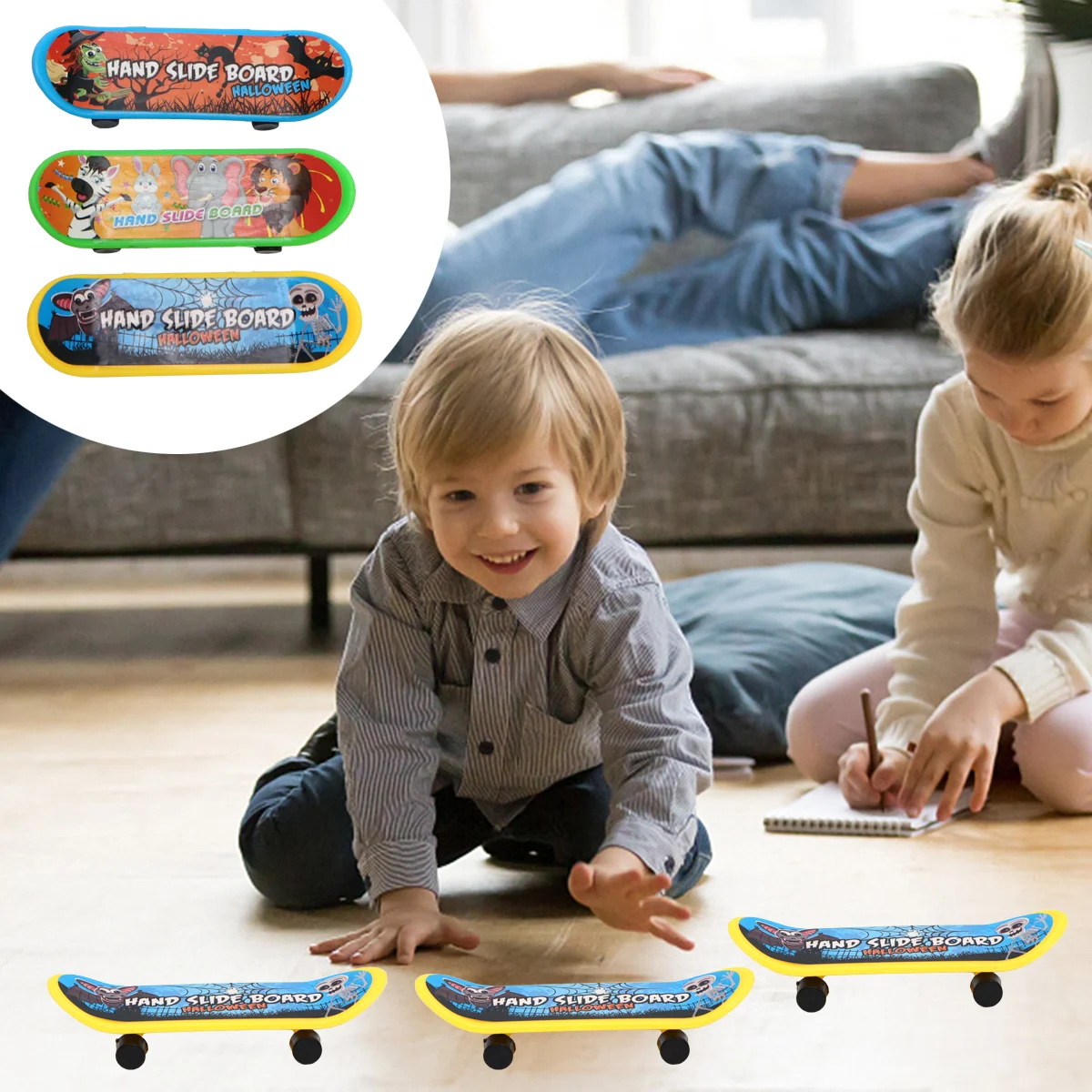 12 PCs Toy for Kids Kidcraft Playset Childrens Toys Finger Skateboard Halloween