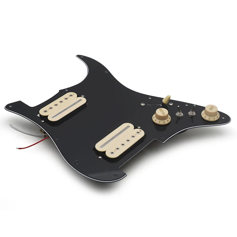 HH-Coil Splitting Electric Guitar Pickguard Two Blade/Hexagonal Screw Style Output-7.5K/15K with Two Humbucker Loaded Prewired S