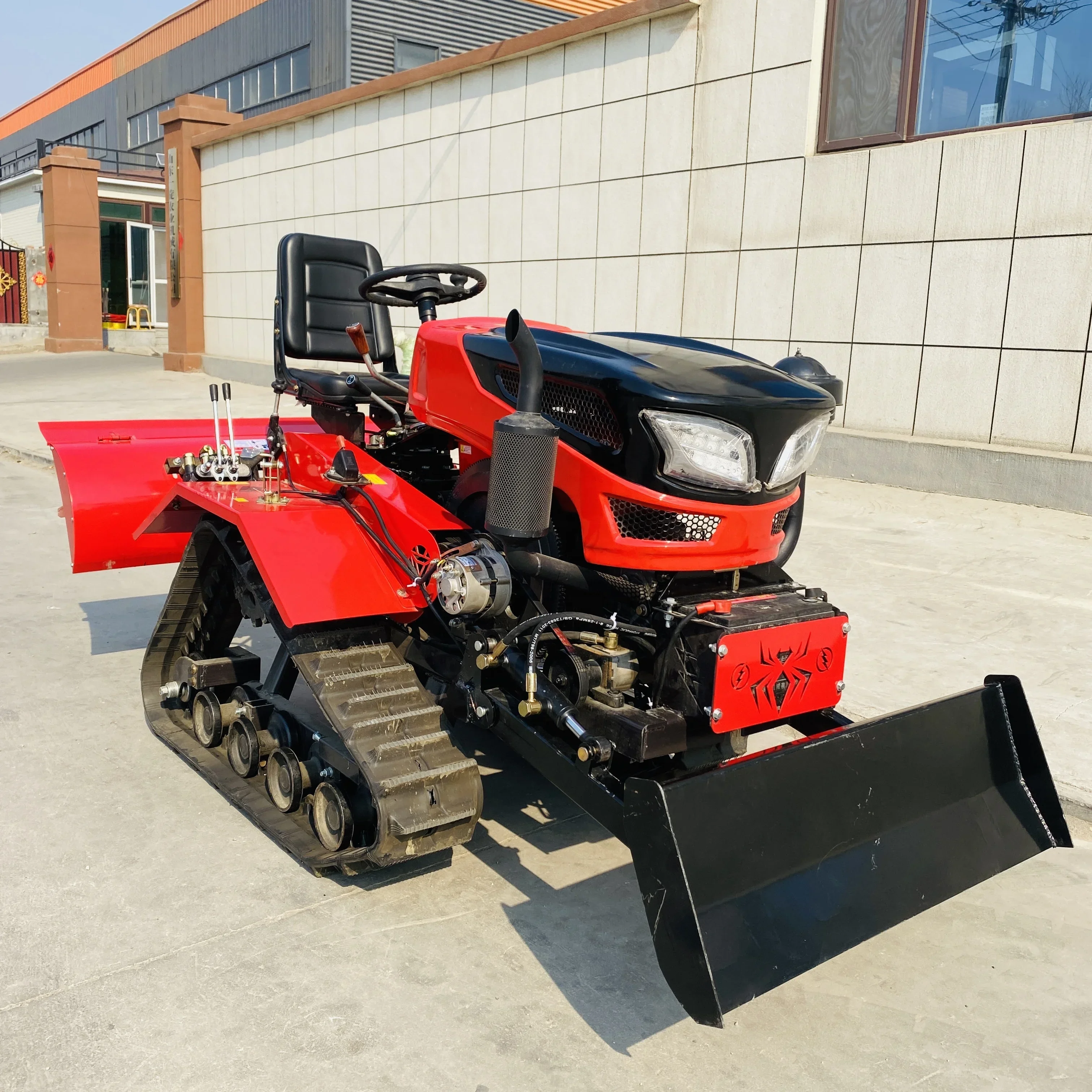 

compact farm multifunction cultivator 25hp 35hp crawler tractor cultivating machinery rotary tiller