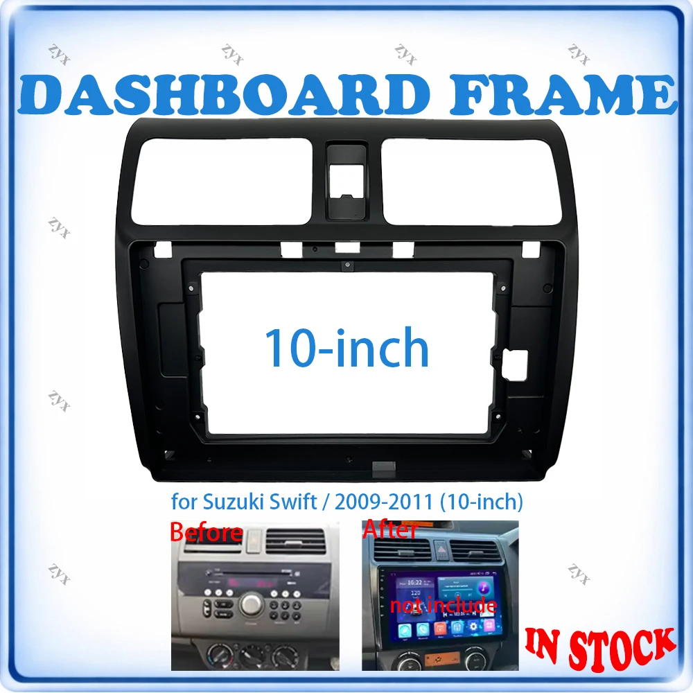 

Car Radio Fascia Frame For Suzuki Swift 2009-2011 10 inch Wiring Harness Power Cable Car Accessories Plug & Play