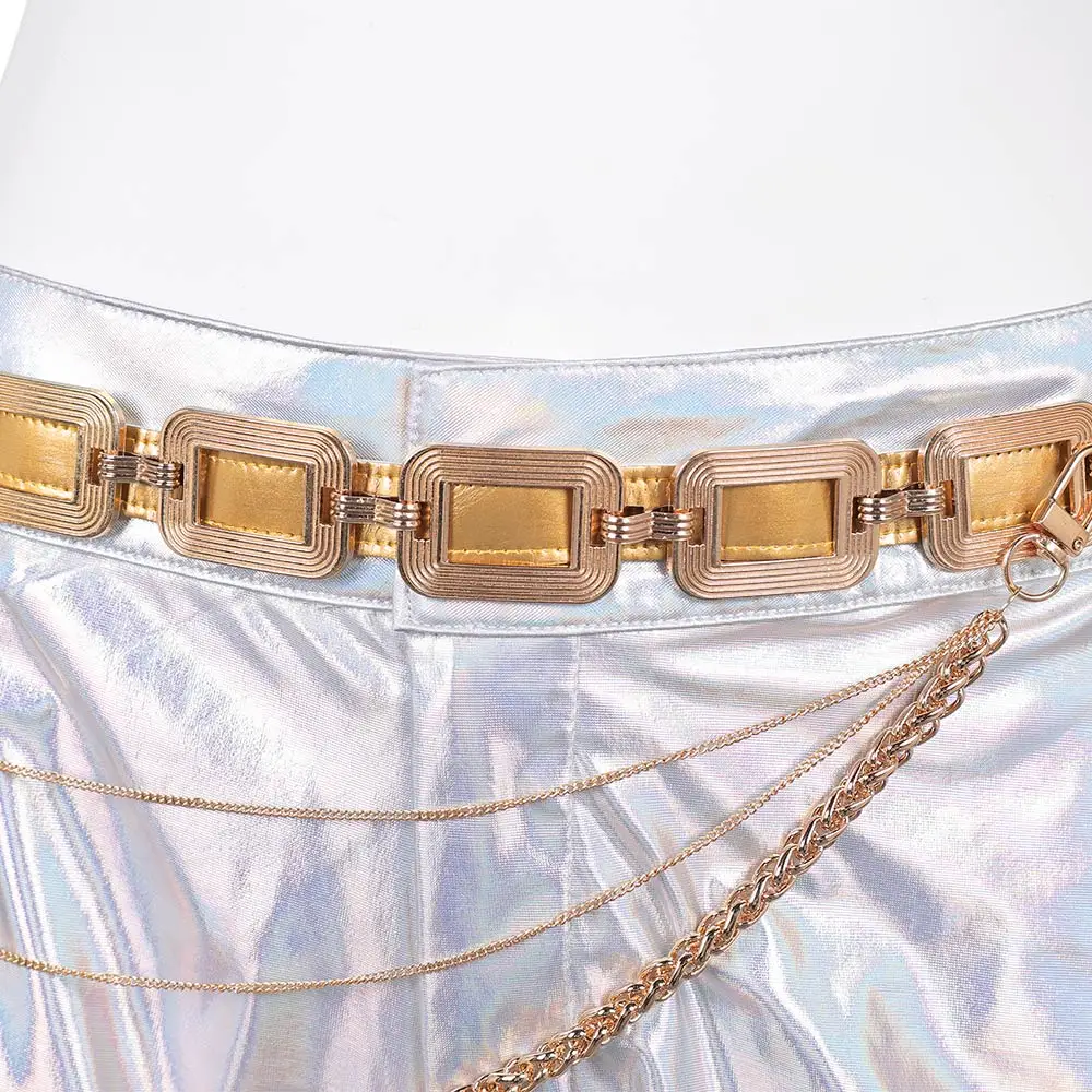 شيطان رومي K-Pop الصيادين تأثيري حلي للنساء الكبار سترة علوية السراويل حزام على شكل سلسلة الزي هالوين كرنفال حفلة البدلة