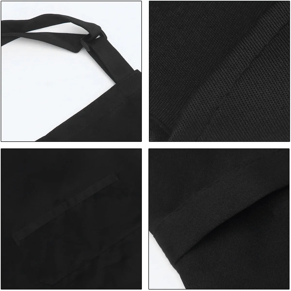 

3Pcs Waterproof Apron Adjustable Hanging Neck Sleeveless Barber Shop Hairdresser Cafe Serving Work Apron Pocket