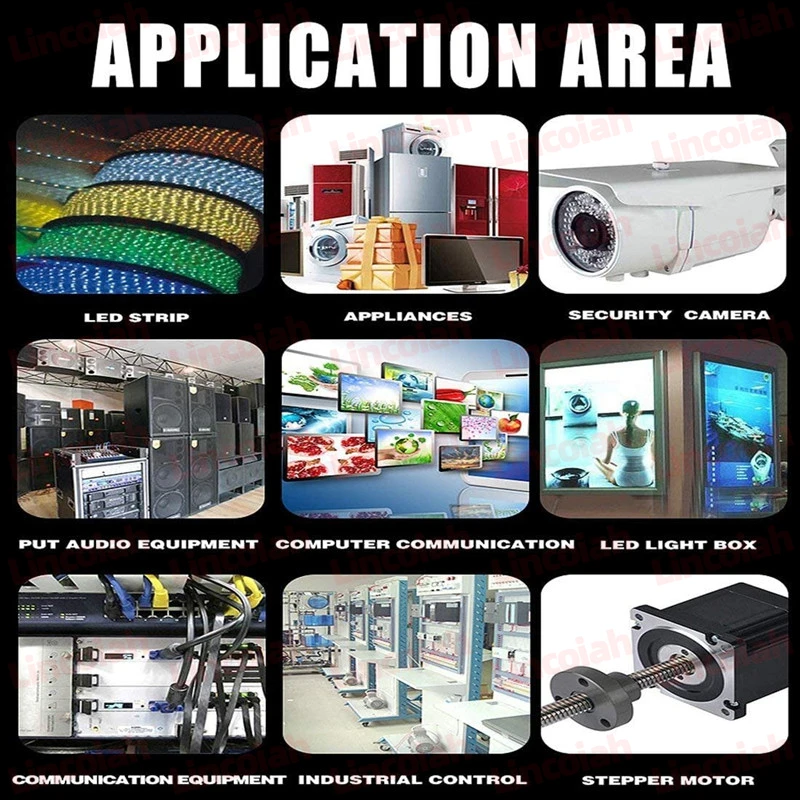Switching Power Adapter DC 5V 12V 24V 36V 48V 60W 360W 600W Light Transformer AC 100-240V Source Supply SMPS For LED Strips CCTV