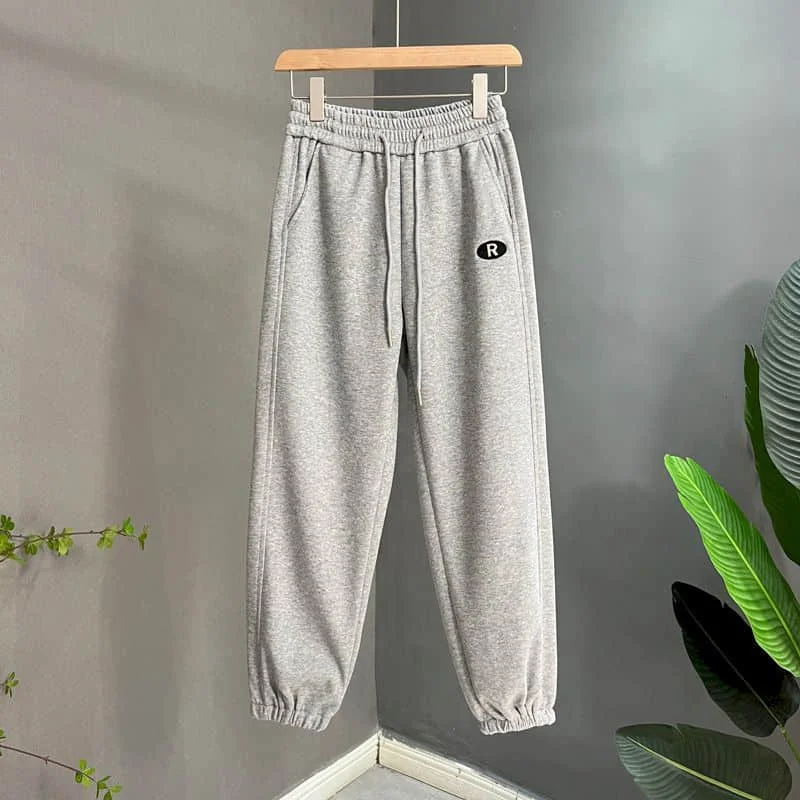 

Cargo Pants Women Solid Sporty Sweatpants Korean Style Casual Drawstring Elastic Waisted Streetwear Clothing Harem Pants Women