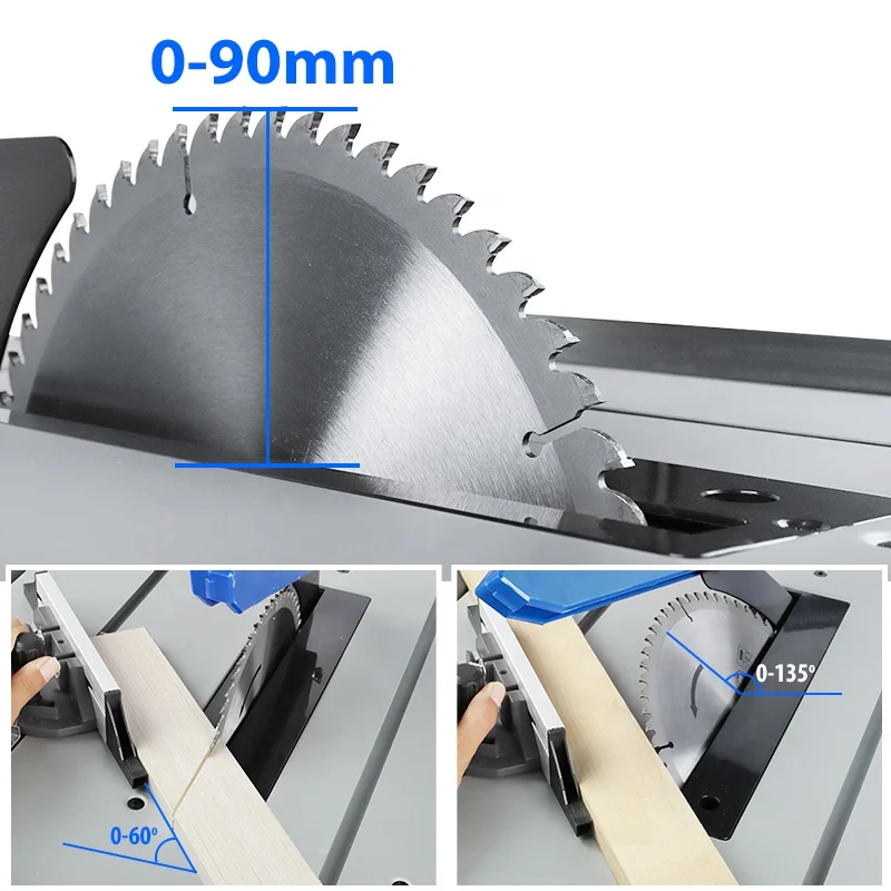 LUXTER 255mm 1800W Wood Cutting Table Saw For Woodworking Other Power s  Machine