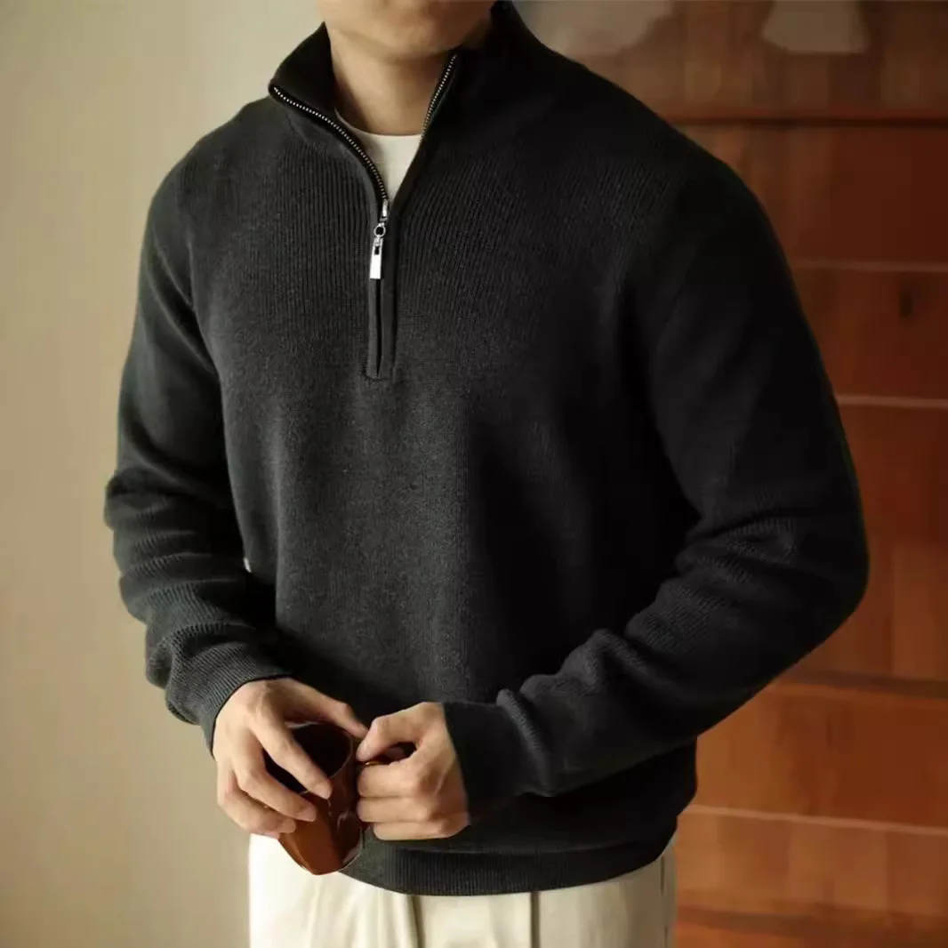 

Winter Men Turtlenecks Sweaters Knitwear Pullovers Solid Color Long Sleeved Sweater Male Casual Daily Warm Coats