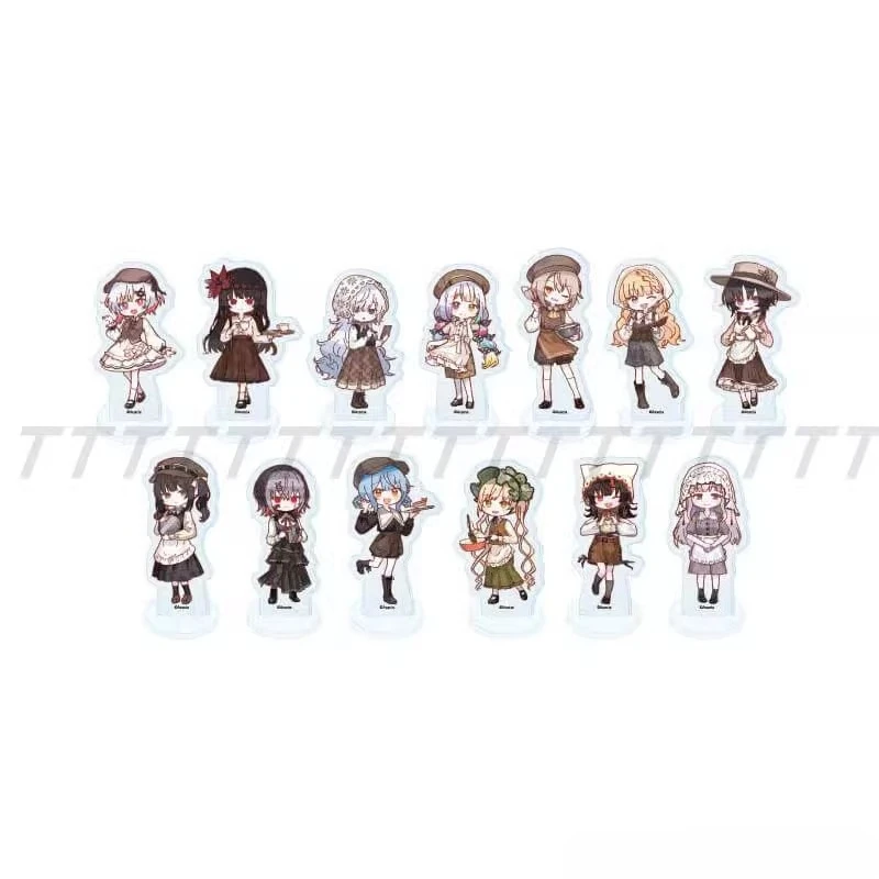 

Game Nikaidou Hiro Tachibana Sherii Saeki Miria Sakuraba Ema Acrylic Stand Doll Anime Figure Model Cosplay Toy for Gift