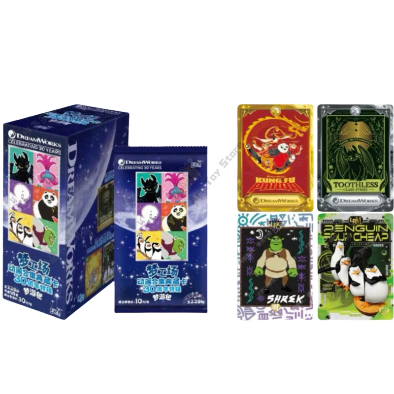 KAYOU حقيقية DreamWorks بطاقة النوم المشي حزمة الذهب الفضة SE بطاقة الكونغ فو الباندا فيلم التلفزيون أنيمي جمع بطاقة اللعب الهدايا