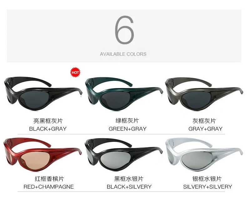 Dynamo Cat Eye Sonnenbrille Frauen Luxus Marken designer neu in Mode runde Sonnenbrille für Männer y2k Punk Sport brille männlich – Detail 9