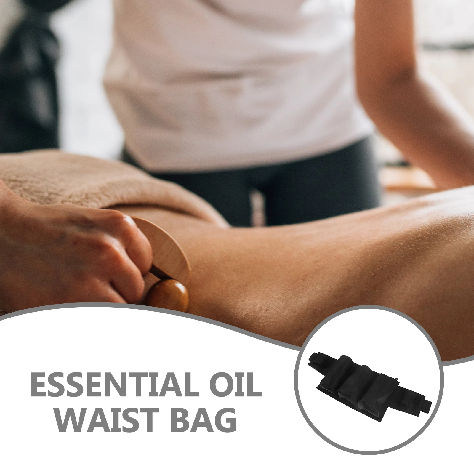

Essential Oil Waist Bag for Masseurs Portable Massage Bottle Holder Secure Storage Pouch Lightweight Fanny Pack Travel Friendly