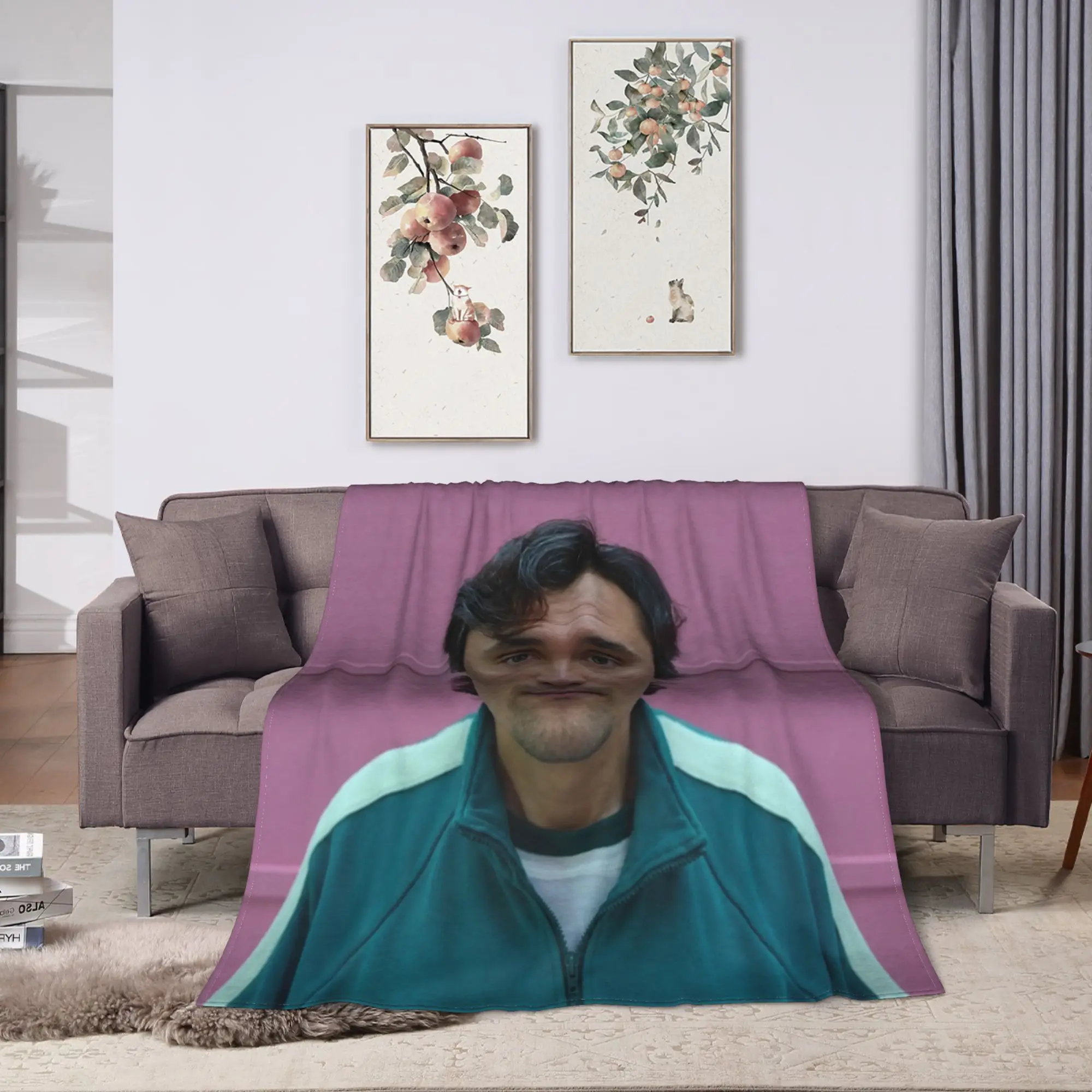 Soft Comfy Blanket Camping Charlie Kirk Retro Tracksuit Portrait Meme Bedding Throws Graphic  Bedspread For Living Room