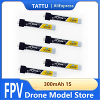 TATTU 75C 1S 300mAh 3.8V Lipo Battery For RC Helicopter Quadcopter FPV Racing Drone Parts With BT2.0 1S BATTERY