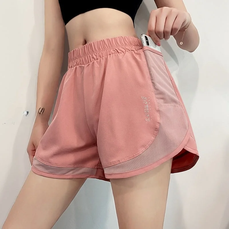 

High Waist Sports orts Women's Summer Thin Loose Large Size Qui Dry Running Yoga Pants Anti-Light Dance Fitn Trousers