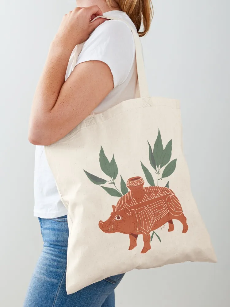 سفينة الخنزير Etruscan - حقيبة حمل مصنوعة من الزهور، حقيبة قماشية، حقيبة يد لطيفة، حقيبة صديقة للبيئة #1