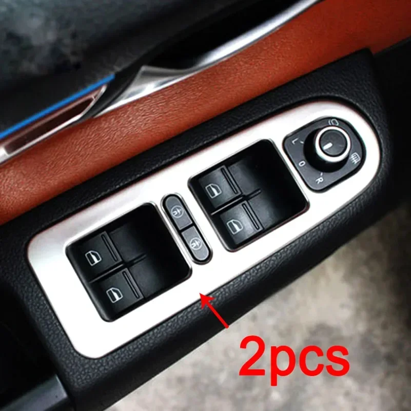 Silver Items for Sharan 2012-2018 Glass Lifting Switch Panel Air Outlet Decoration Frame Air Conditioning Control Panel Interior