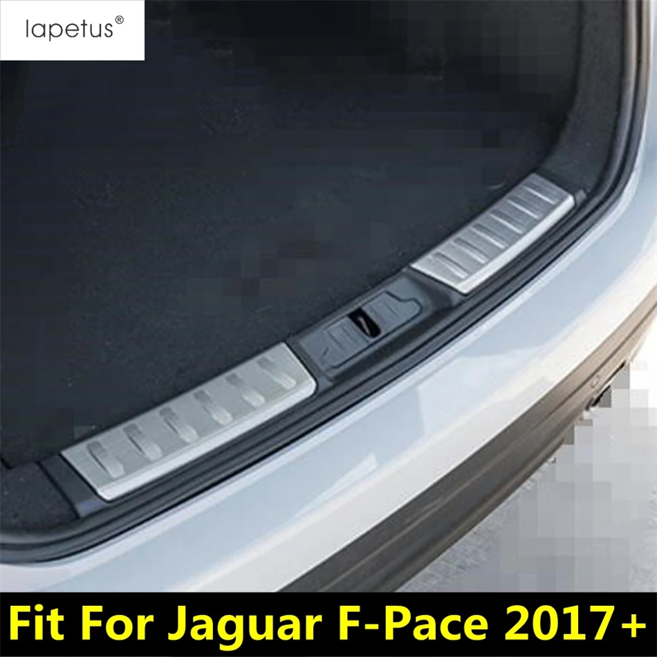 

Car Rear Bumper Door Sill Plate Panel Protection Cover Trim For Jaguar F-Pace 2017 - 2022 Stainless Steel Accessories Interior