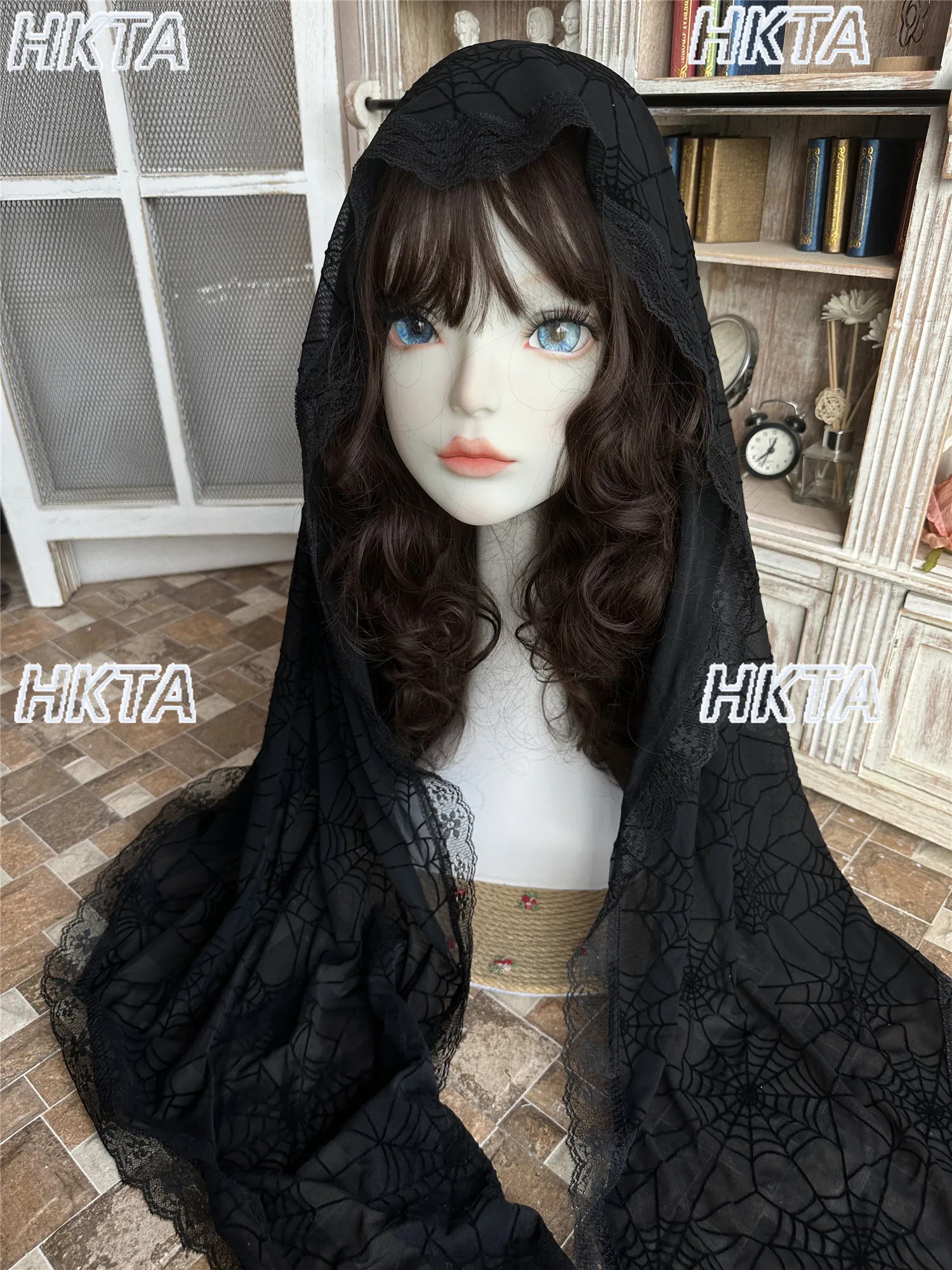 Original Dark Goth Y2k Velvet Rose Cross Headband Lolita Headdress Halloween Ornaments Hair Accessories Girls Women Halloween