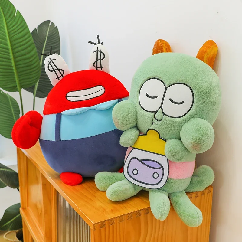 45/55cm Anime Spongebob Squarepants Patrick Star Squidward Eugene H. Krabs Gary Kawaii Stuffed Big Plush Toys Kid Birthday Gifts