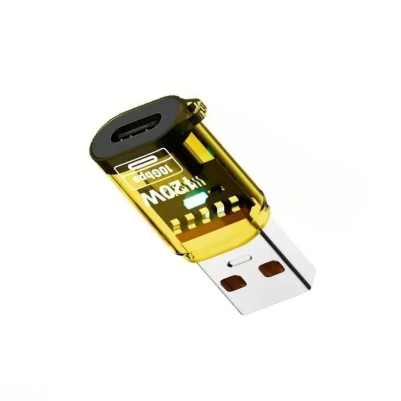 D08B USB to Type C Adapter Converter Connector 120W Fast 10Gbps Transfer Rate