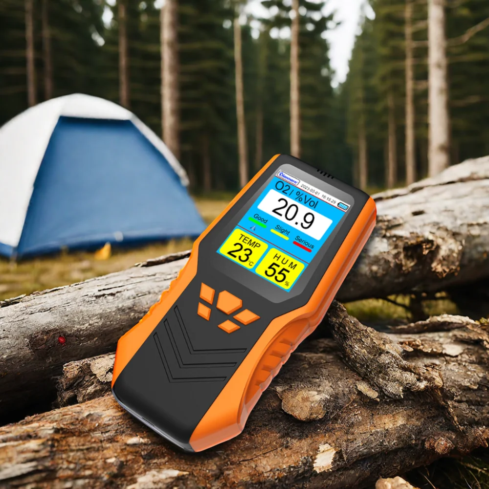 Dienmern DM68 Oxygen Meter Portable LCD Display Temperature and Humidity Sensor Tester Home Air Quality Monitor,Hot Selling