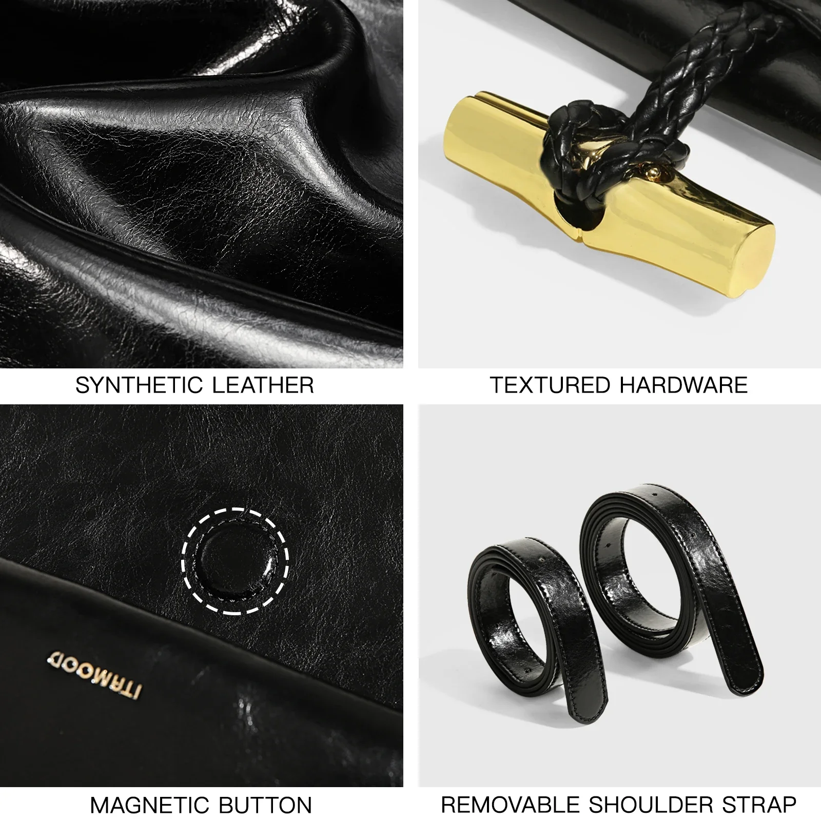 ITAMOOD Women Tote Bag Real Leather Large Capacity Cowhide Underarm Single Shoulder Crossbody Bag Female Replica Christmas Gift