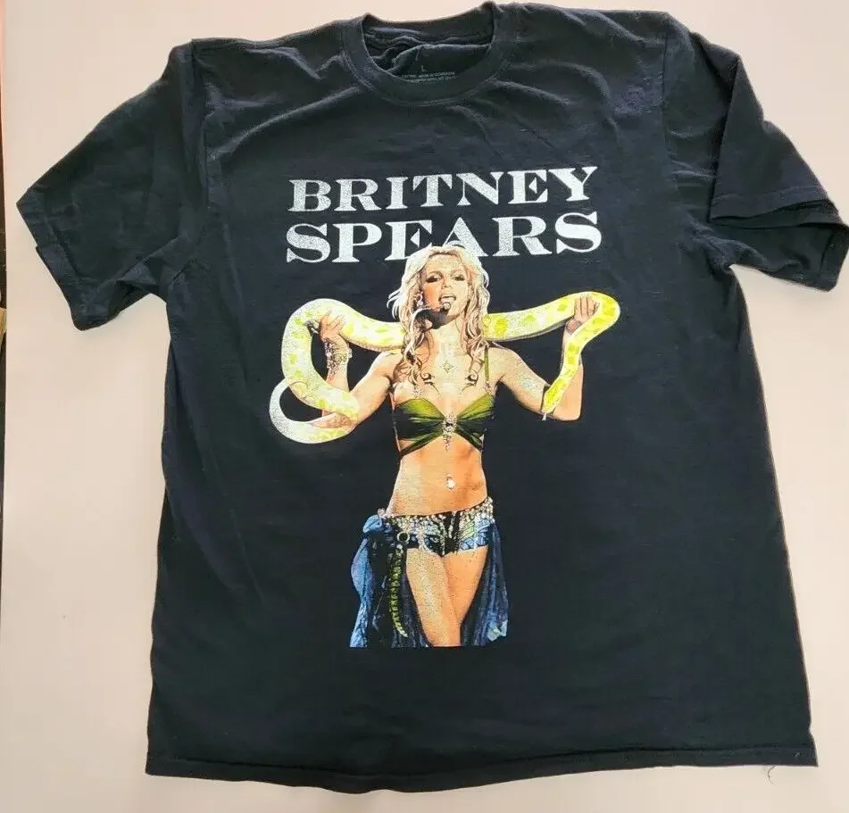 BRITNEY SPEARS SNAKE T SHIRT OFFICIAL LICENSE TEE Size Large