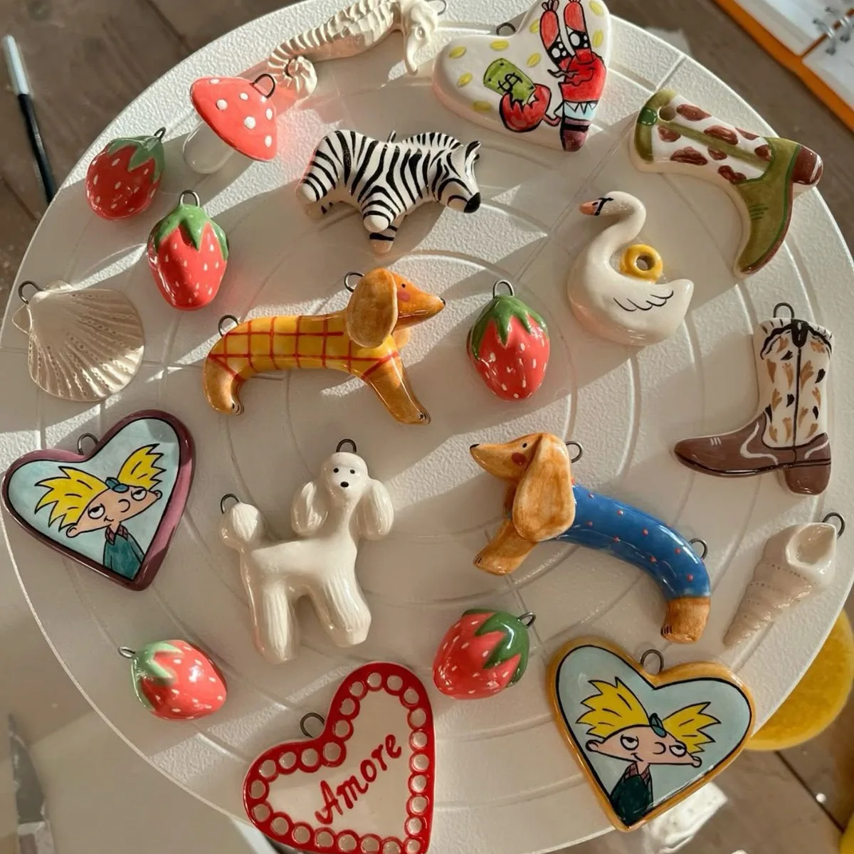 

Fashion Cartoon DIY Animal Pendant Necklace Stainless Steel Necklace Set Cat Dog Pendants Sweet Jewelry Accessories
